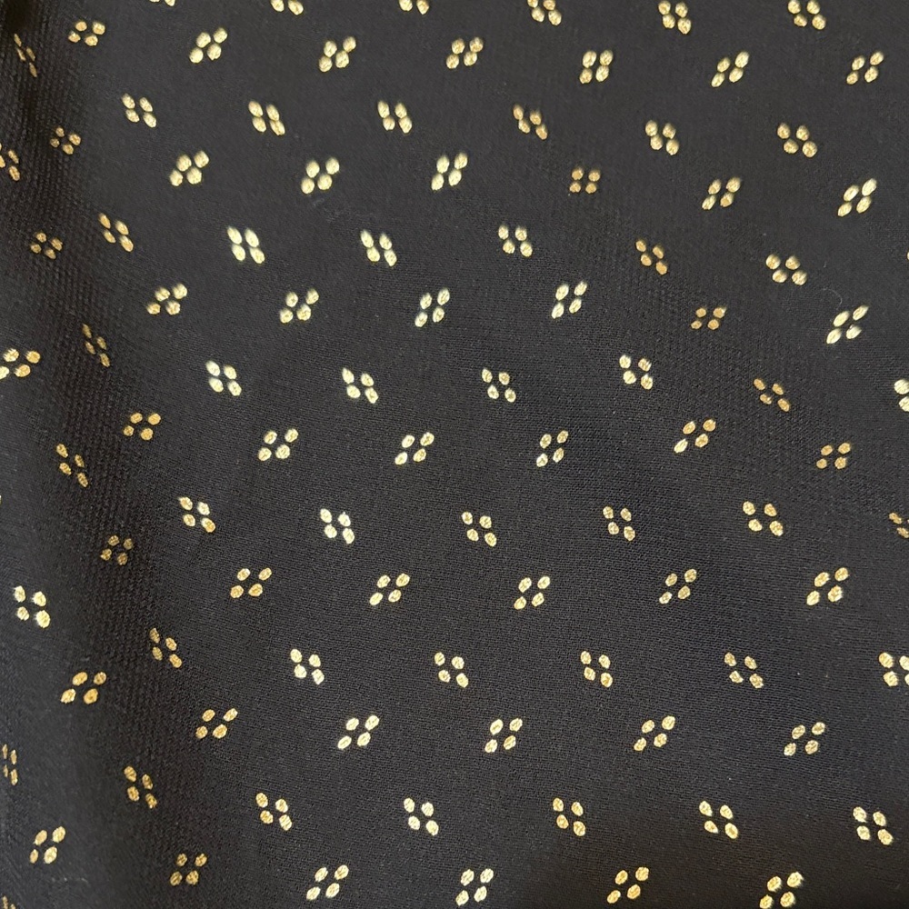 NWT Vince Camuto Black/Gold Women's Lined Blouse/Sheer Sleeves Size XL - Picture 6 of 8